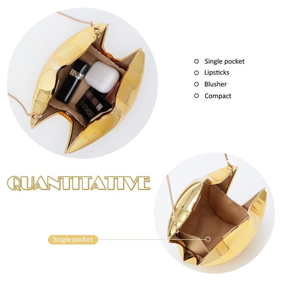 Acrylic Clutch Purse Star Shape Metallic Unique Evening Handbag Crossbody :D - Picture 3 of 6